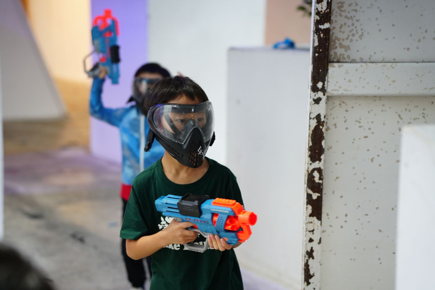 Children playing nerf war game at Red Zone